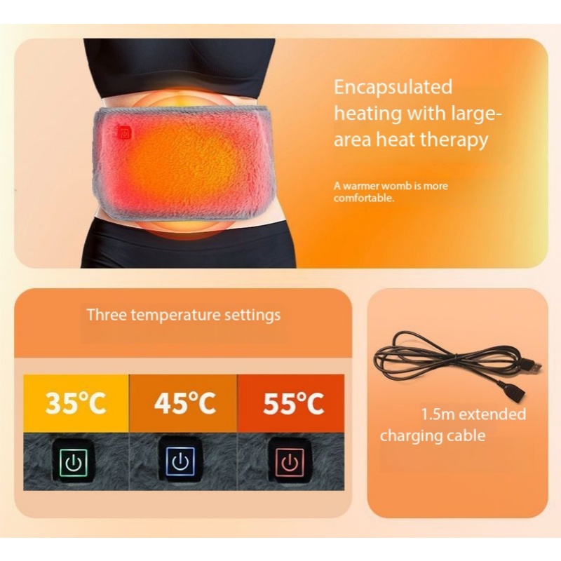 Hand Warmer Electric - Cinturón calefactor eléctrico con carga USB,