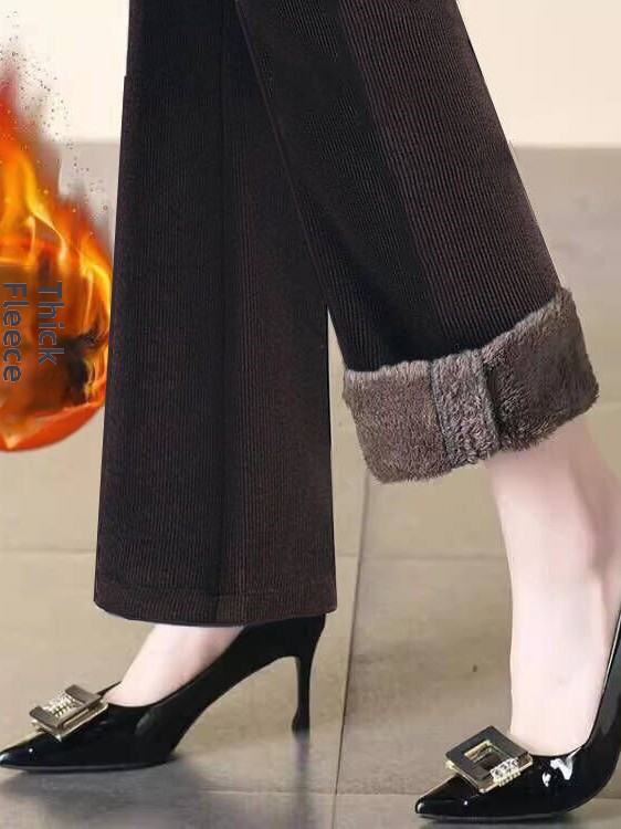 Corduroy Pant Warm - Pantalones de pana de cintura alta