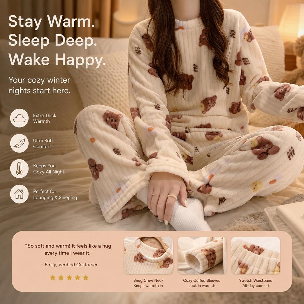 Corduroy Pant Warm - Pijama de mujer, conjunto de pijama