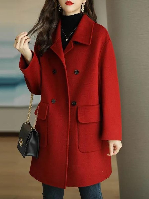 Elegante Abrigo de Lana de Lon - Wool Coat Peacoat reseña y precio