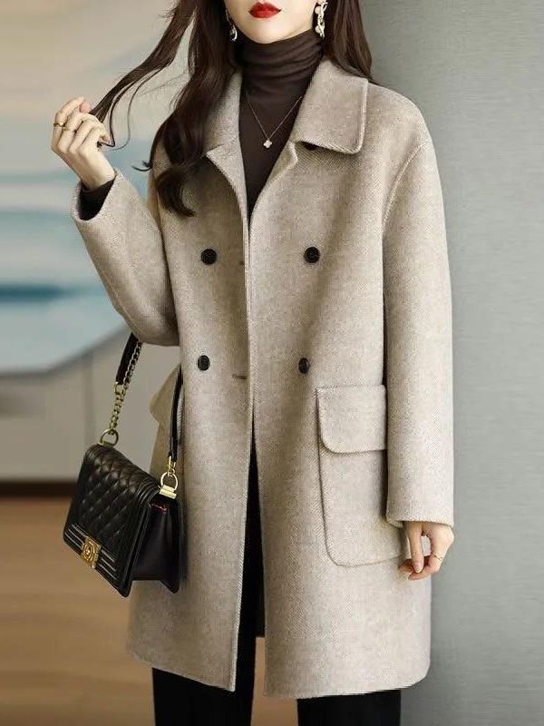 Elegante Abrigo de Lana de Lon - Wool Coat Peacoat reseña y precio